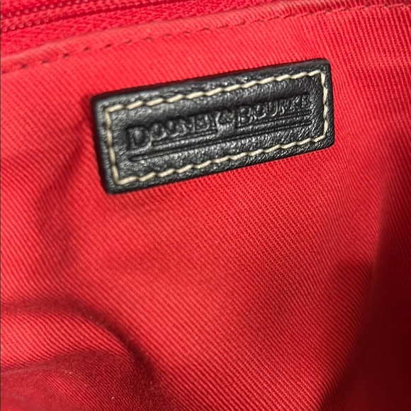 Dooney & Bourke Black and Tan Tote Bag with Signature Style - Picture 10 of 15